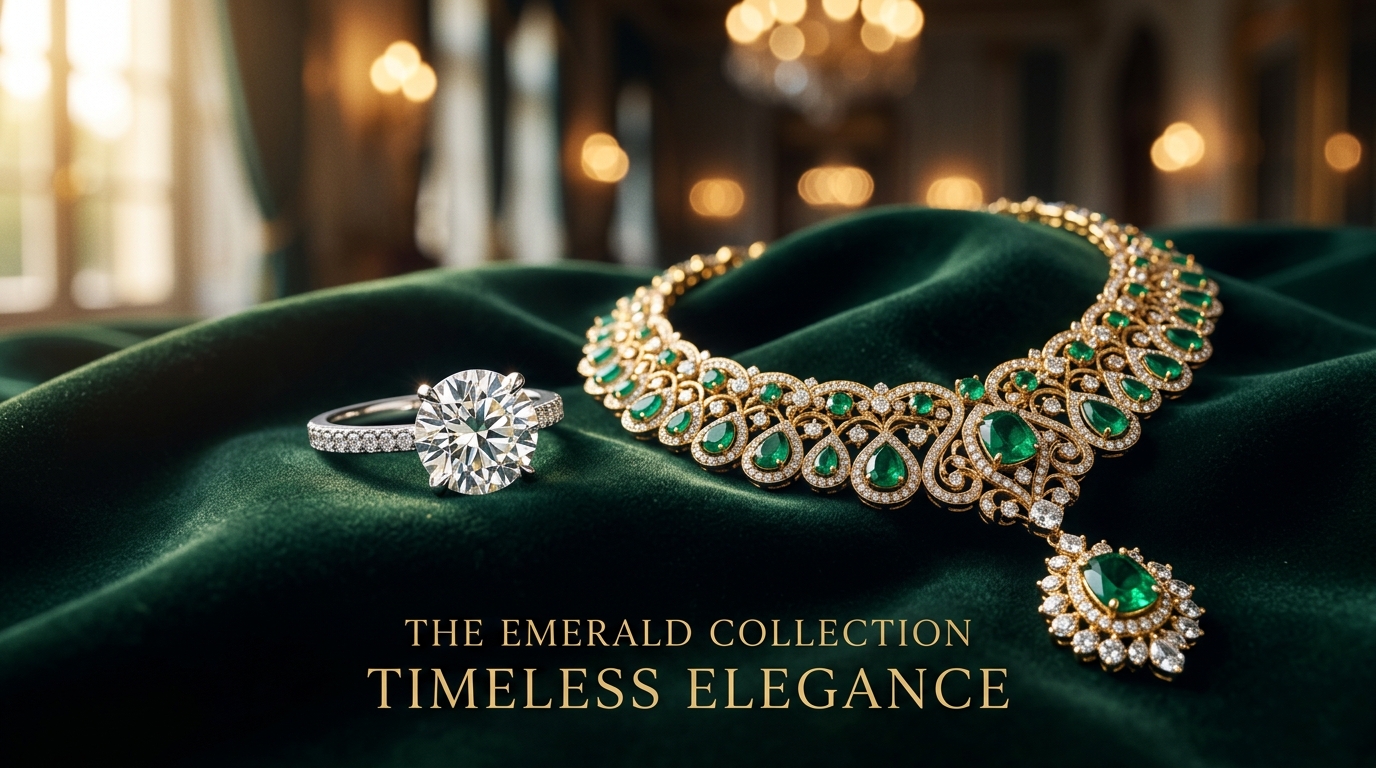 Prasanth Jewellers Emerald and Diamond Collection