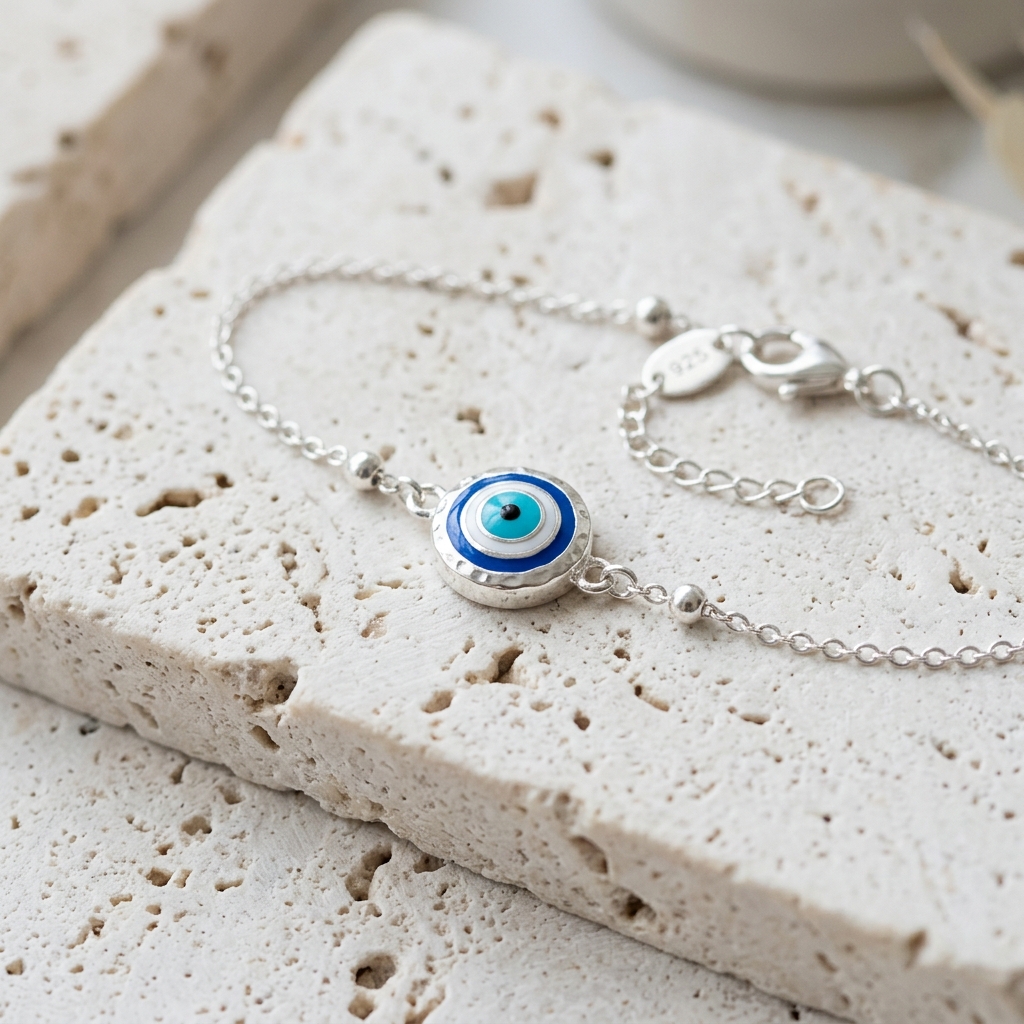 Silver Evil Eye Charm